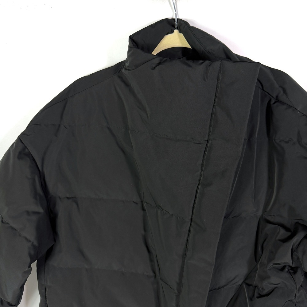 Theory Offset Puffer Jacket Black Asymmetrical Do… - image 6